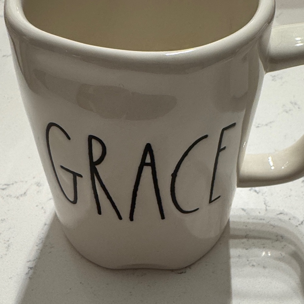 Rae Dunn White 'Grace' Mug